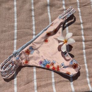 Frankie's Bikinis Floral Pink Bikini Bottom